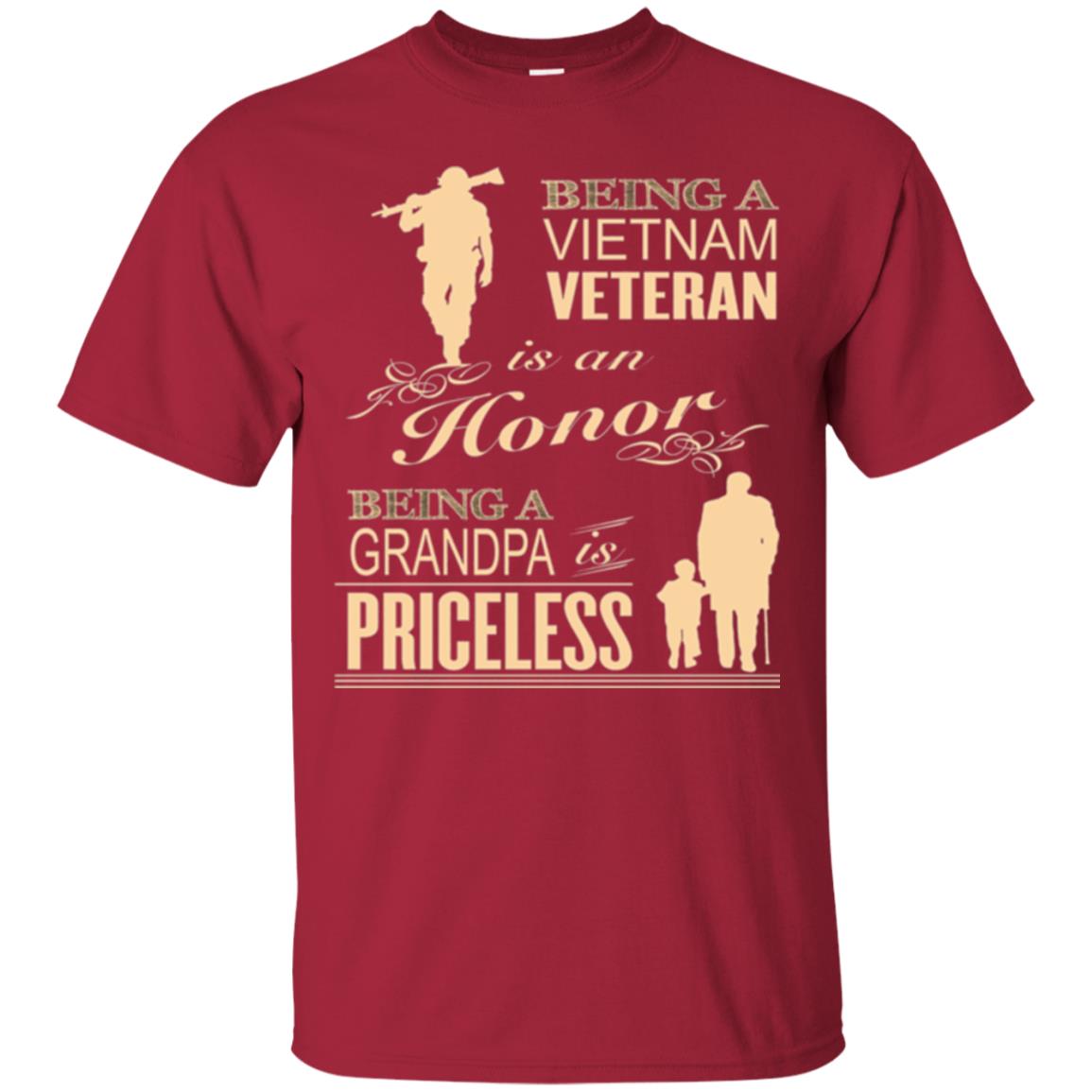 Veteran T-shirt Being A Vietnam Veteran Is An Honor Cardinal