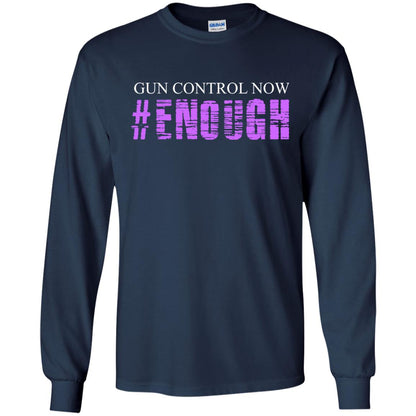 Anti Gun T-shirt Gun Control Now Enough Navy