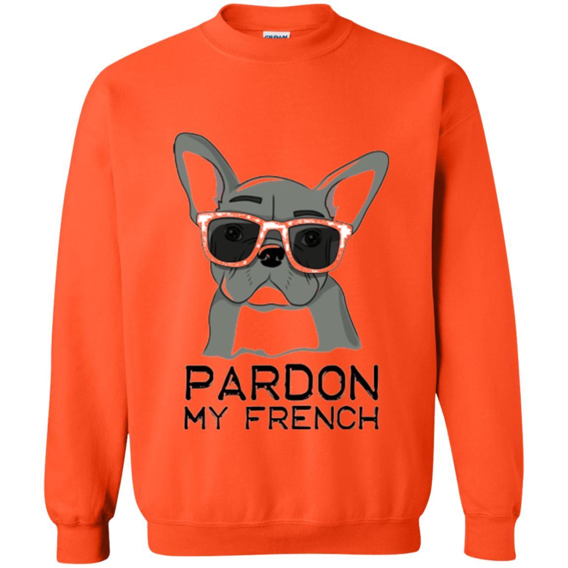 French Bulldog T-shirt Pardon My French T-shirt Orange