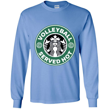 Volleyball Lovers T-shirt Served Hot Carolina Blue