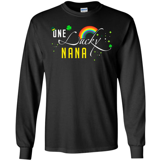 One Lucky Nana St. Patrick_s Day T-shirt Black