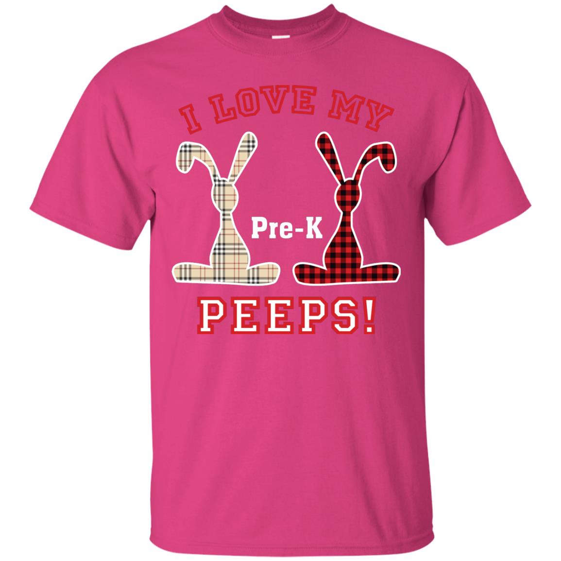 I Love My Pre-k Peeps Easter Day T-shirt Heliconia