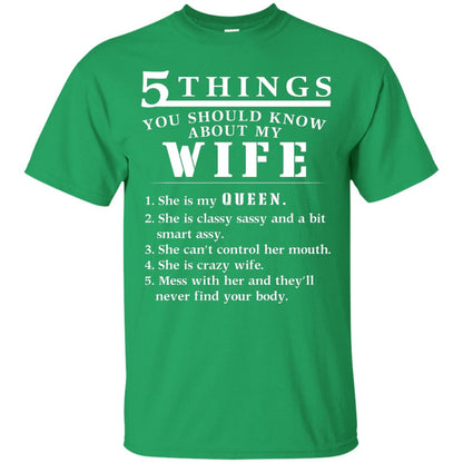 5 Things You Should Know About My Wife Husband T-shirt Irish Green