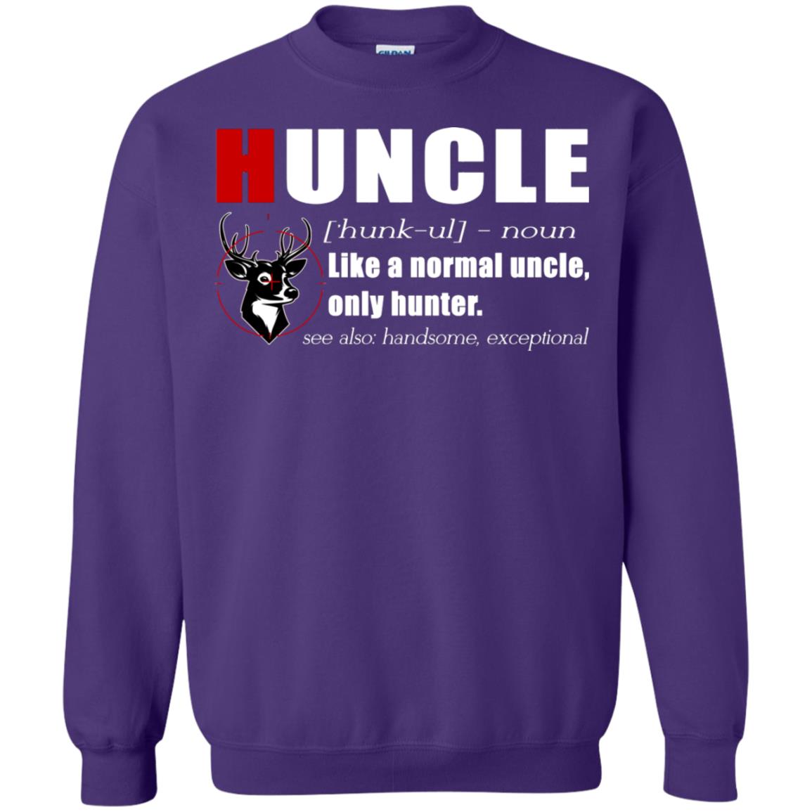 Huncle Definition Like A Normal Uncle Only Hunter Hunting Uncle Gift Shirt For Mens Purple