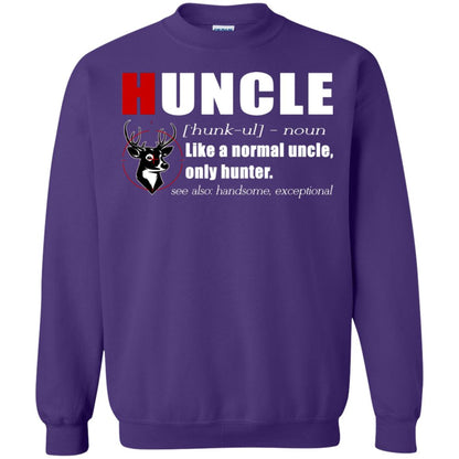 Huncle Definition Like A Normal Uncle Only Hunter Hunting Uncle Gift Shirt For Mens Purple