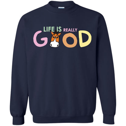 Life Is Really Good With My Cute Horse T-shirt Navy