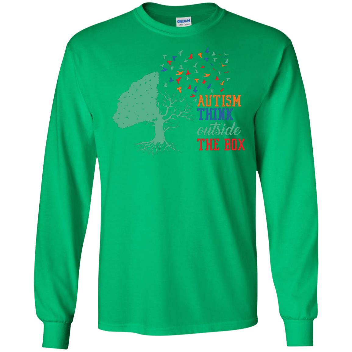 Autism Think Outside The Box Autism Awearness T-shirt Irish Green