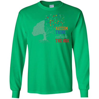 Autism Think Outside The Box Autism Awearness T-shirt Irish Green