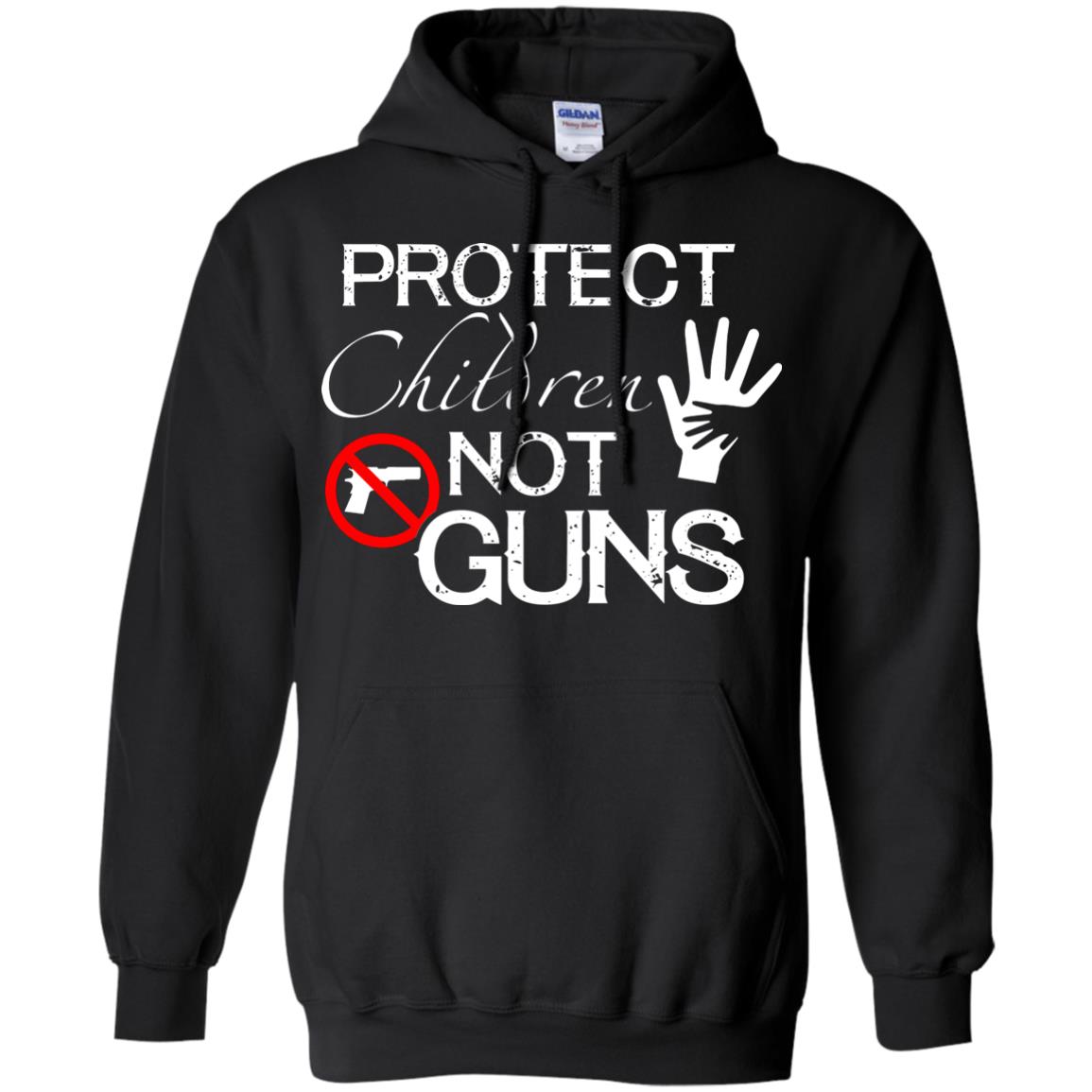 Anti Gun T-shirt Protect Children Not Gun Black