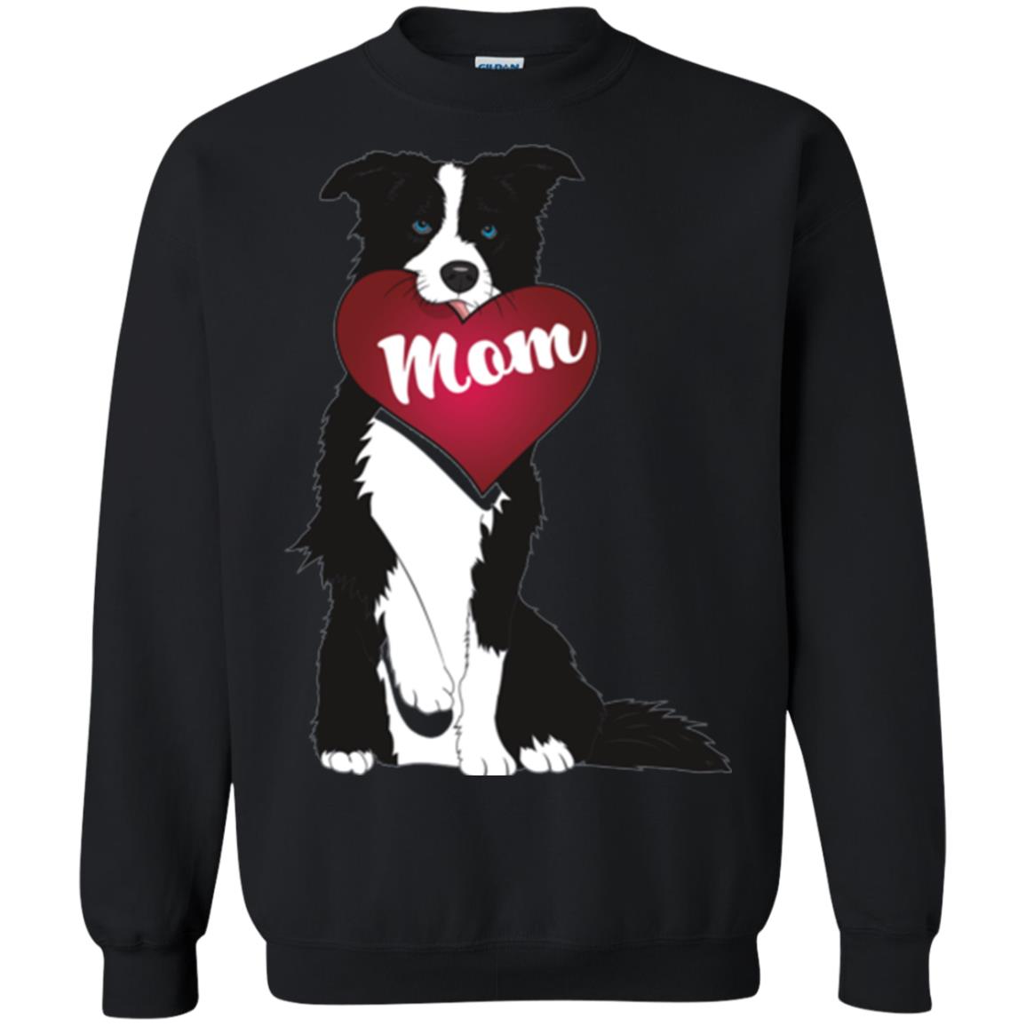 Dog Lover T-sshirt Border Collie Fetching Valentine Heart Black