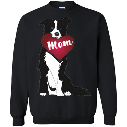 Dog Lover T-sshirt Border Collie Fetching Valentine Heart Black