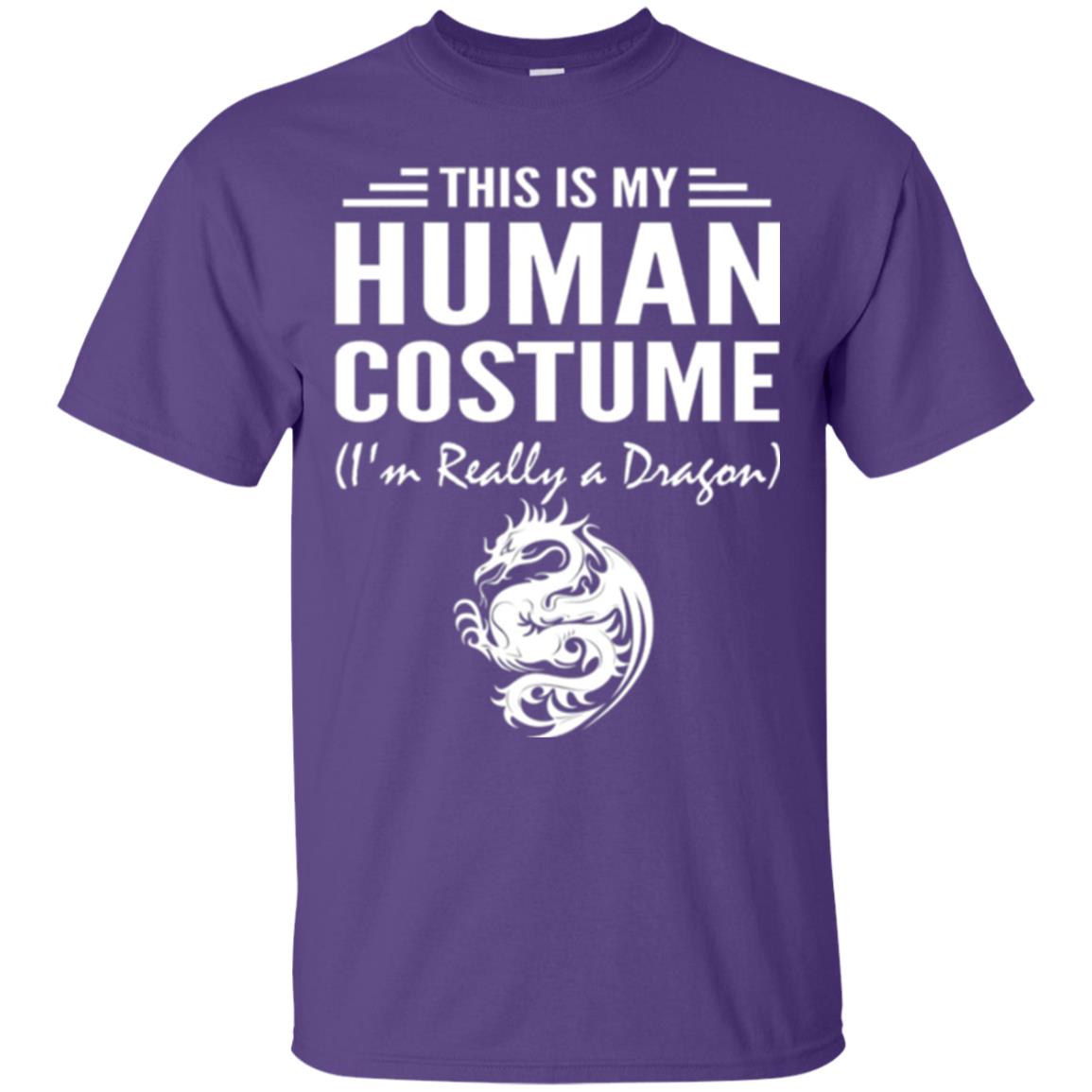 Dargon T-shirt This Is My Human Costume I_m Really A Dragon Purple