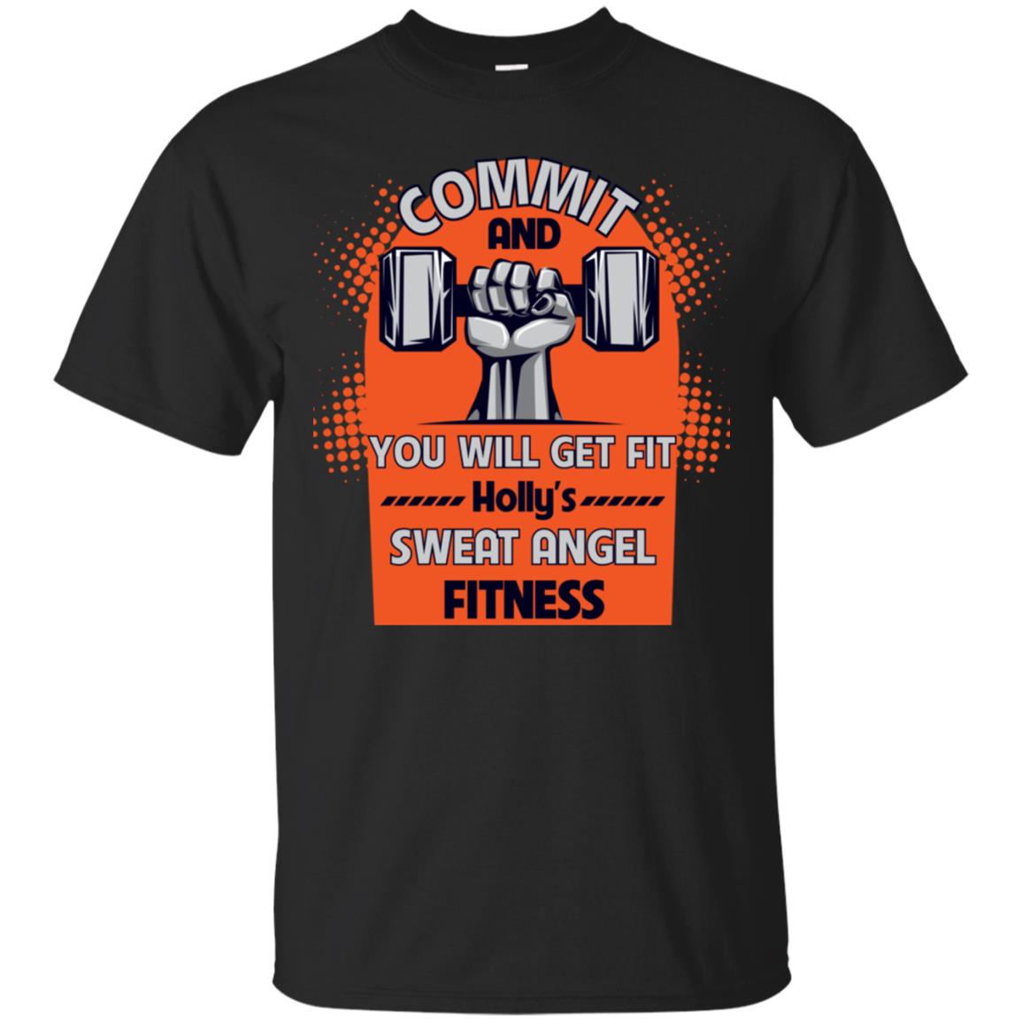 Commit And You Will Get Fit Holly's Sweat Angle Fitness Shirt Black