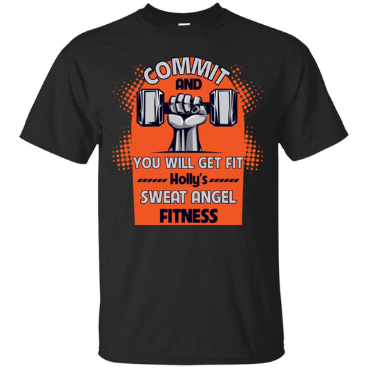 Commit And You Will Get Fit Holly's Sweat Angle Fitness Shirt Black