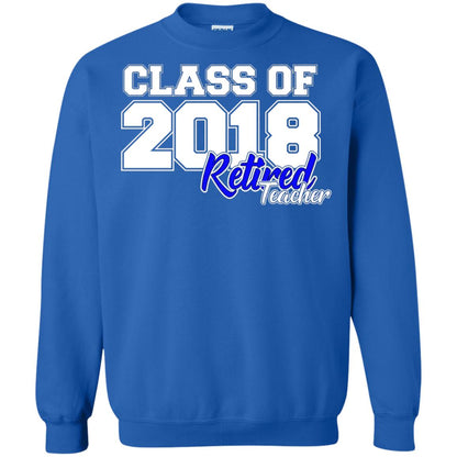 Retirement T-shirt Class Of 2018 Retired Teacher Royal