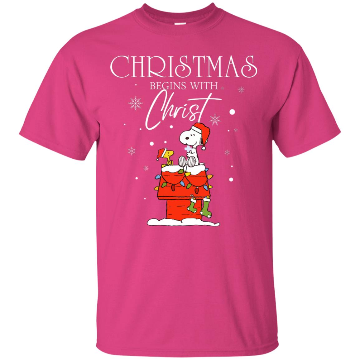 Christmas Begins With Christ Shirt Heliconia