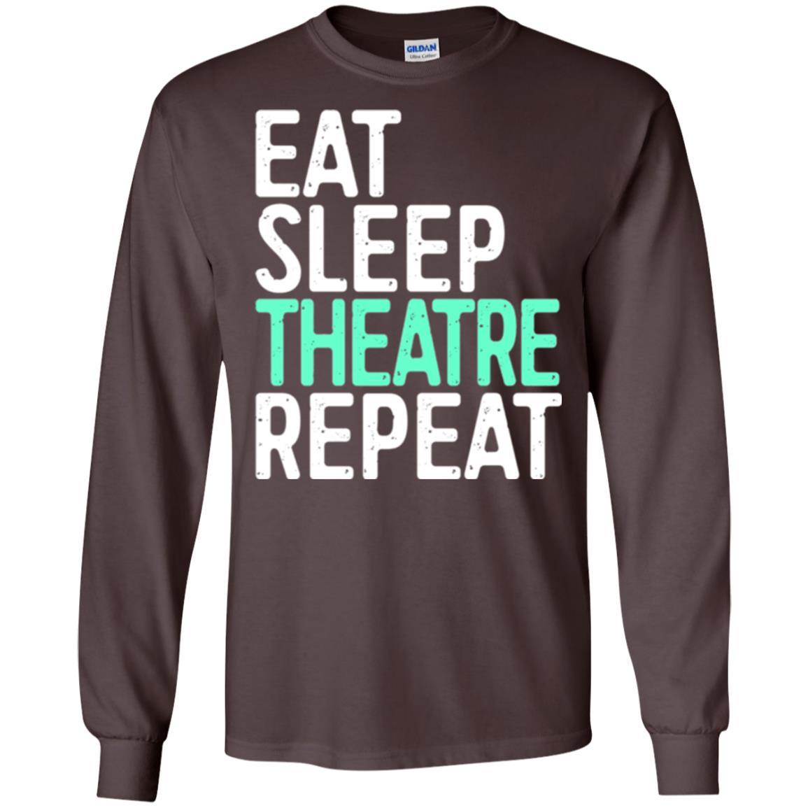Actor T-shirt Eat Sleep Theatre Repeat T-shirt Dark Chocolate