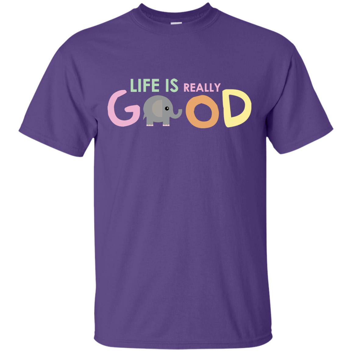 Life Is Really Good With My Cute Elephant T-shirt Purple