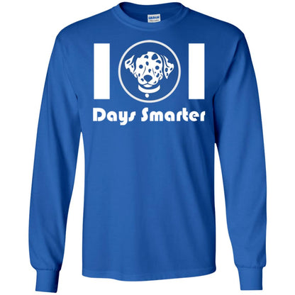 Dog Lovers T-shirt 101 Days Smarter Royal