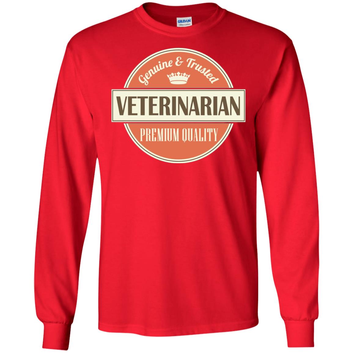 Veterinarian T-shirt Genuine And Trusted Permium Quality Red