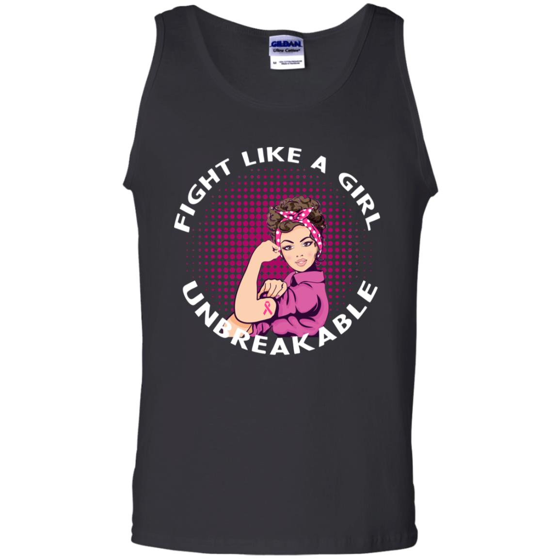 Fight Like A Girl Unbreakable Breast Awareness Shirt Black