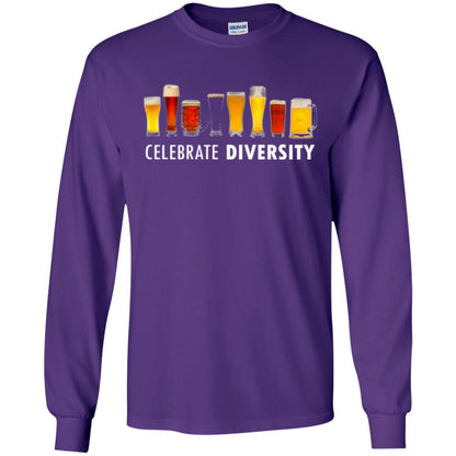 Beer Lovers T-shirt Celebrate Diversity Purple