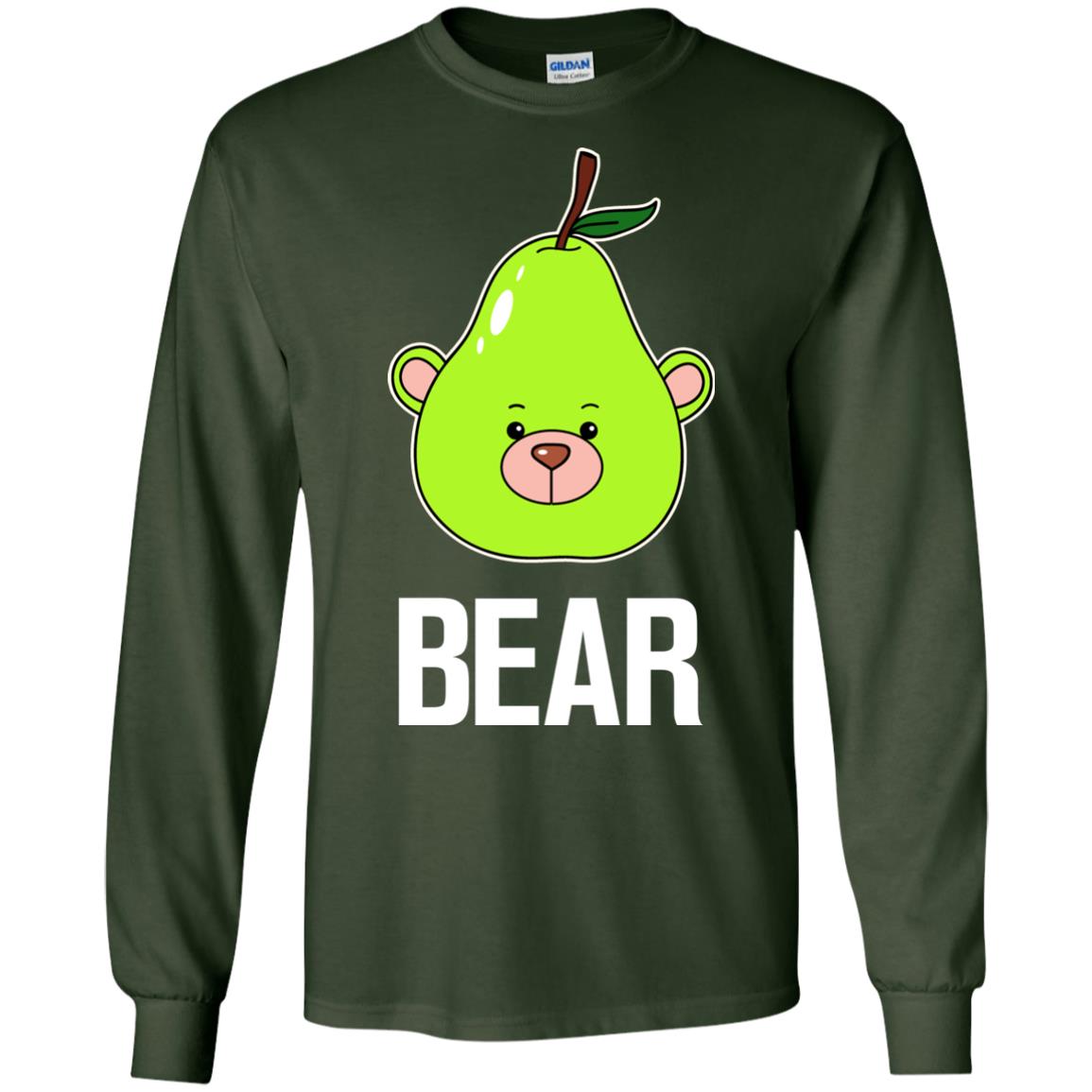Bear Funny Summer Melon Fruit Shirt Forest Green