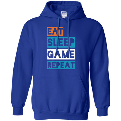 Eat Sleep Game Repeat Video Gamer Player T-shirt Royal