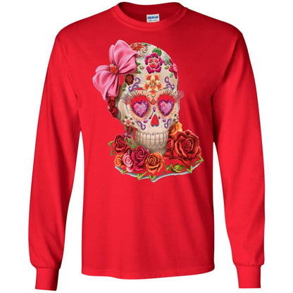 Cinco De Mayo Skull Women Flower Shirt Red