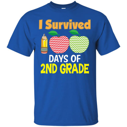 Kindergarten T-shirt I Survived 100 Days Of 2nd Royal