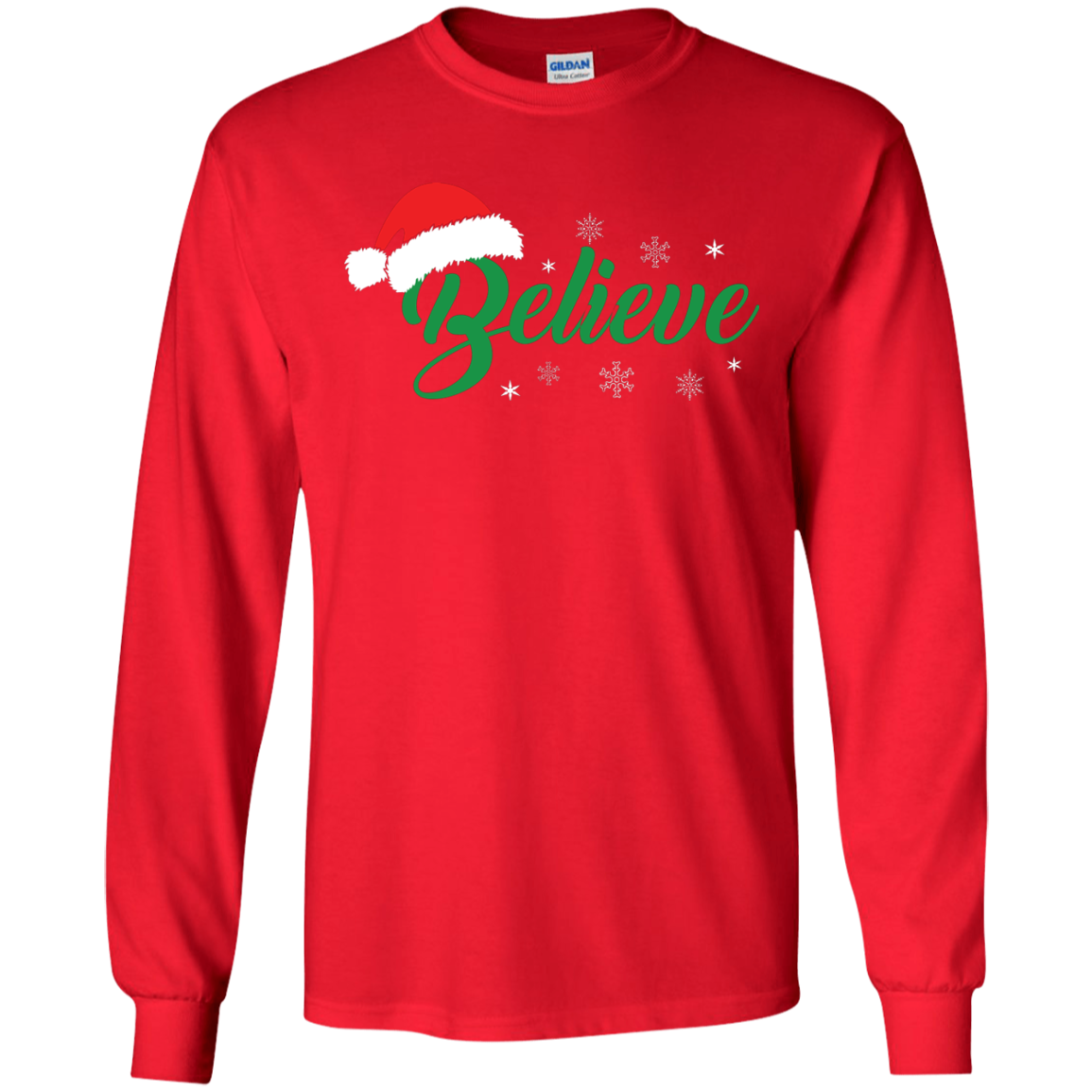 Christmas T-Shirt Believe In Santa Red