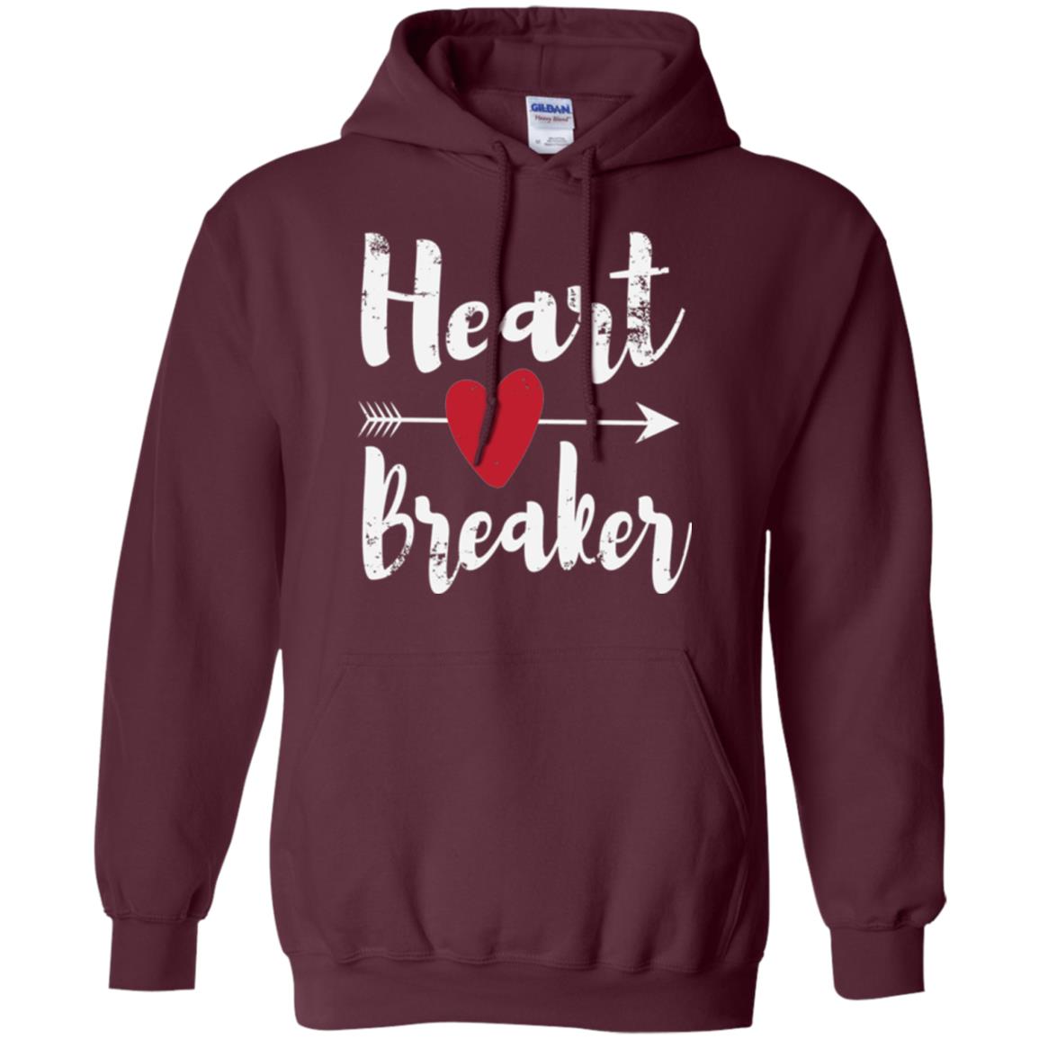 Valentines Day T-shirt Heart Breaker T-shirt Maroon