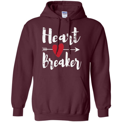 Valentines Day T-shirt Heart Breaker T-shirt Maroon