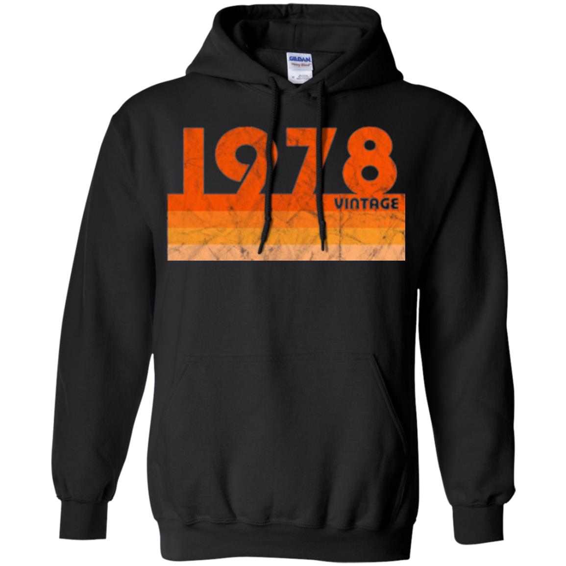 Vintage Retro 1978 T-shirt 40 Years Old Gift T-shirt Black