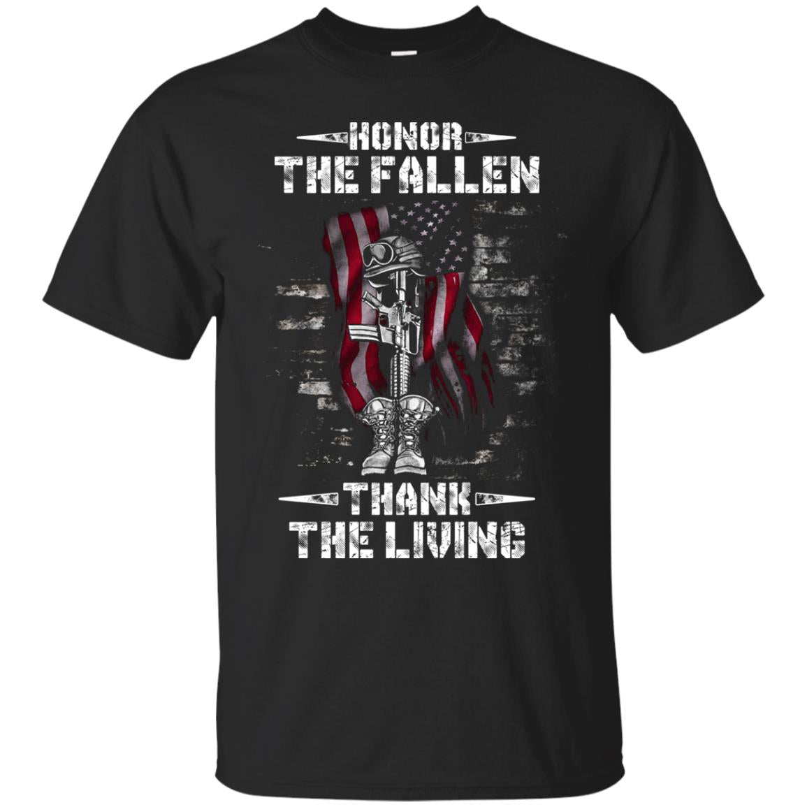 Honor The Fallen Thank The Living Memorial Day Shirt Black