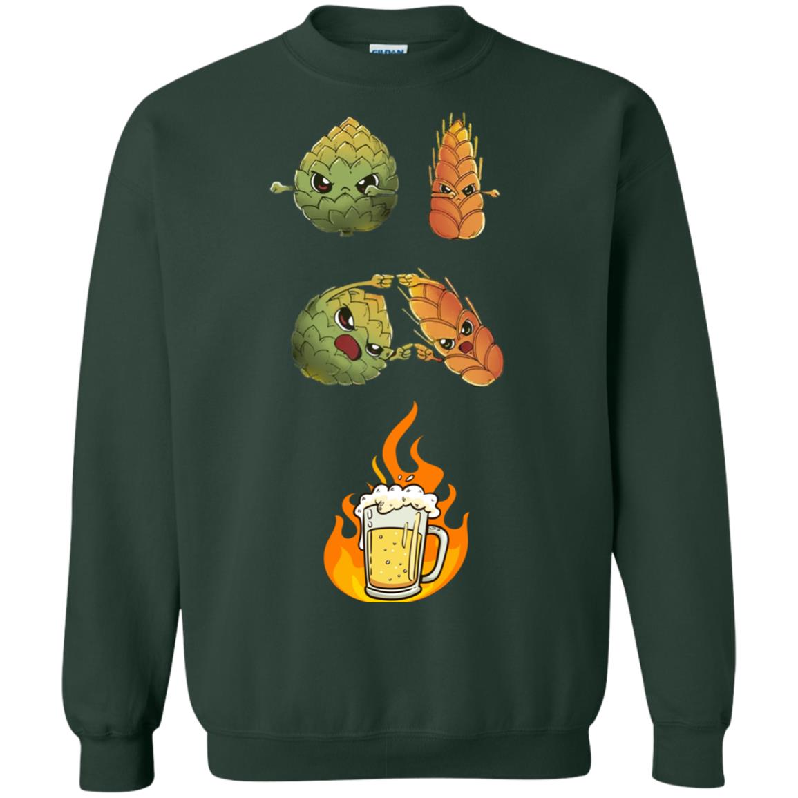 Beer Lover T-shirt Beer Fusion Forest Green
