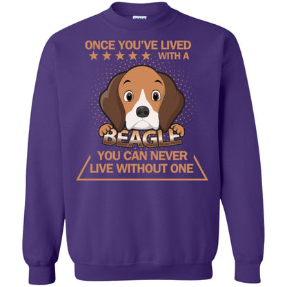 Once You've Lived With A Beagle You Can Never Live Without One Shirt Purple