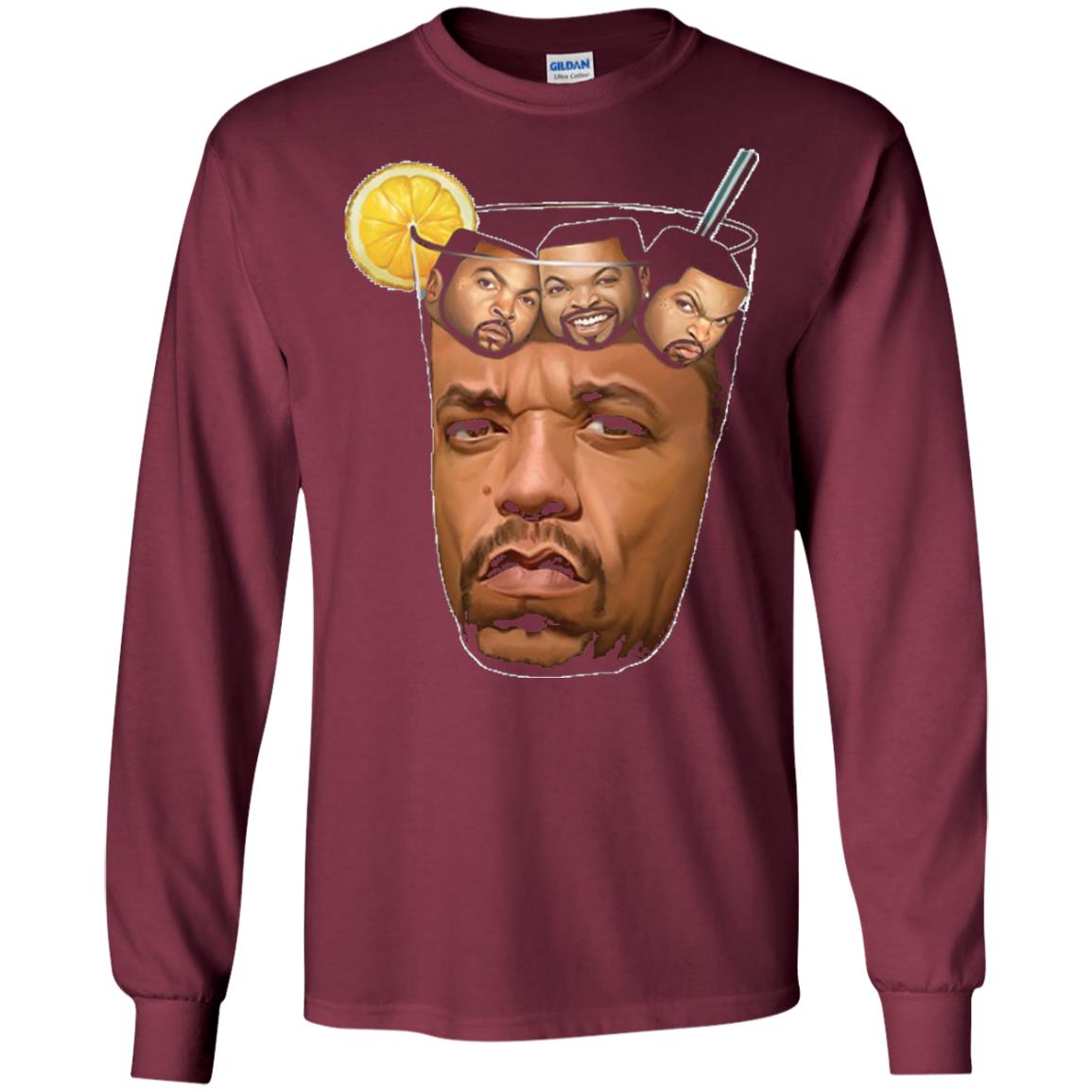 Ice T With Ice Cubes Funny T-shirt Maroon