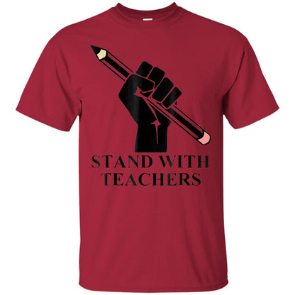 Colorado Teachers Stand With Teachers Educator Strike Shirt Cardinal