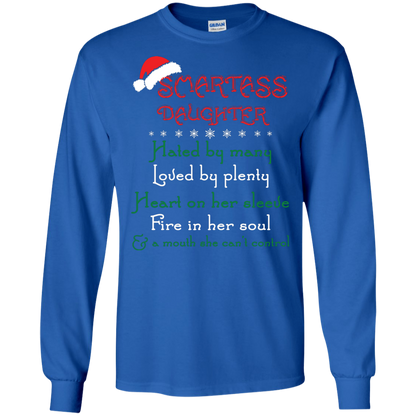 Christmas T-shirt Smartass Daughter Hated By Many Royal
