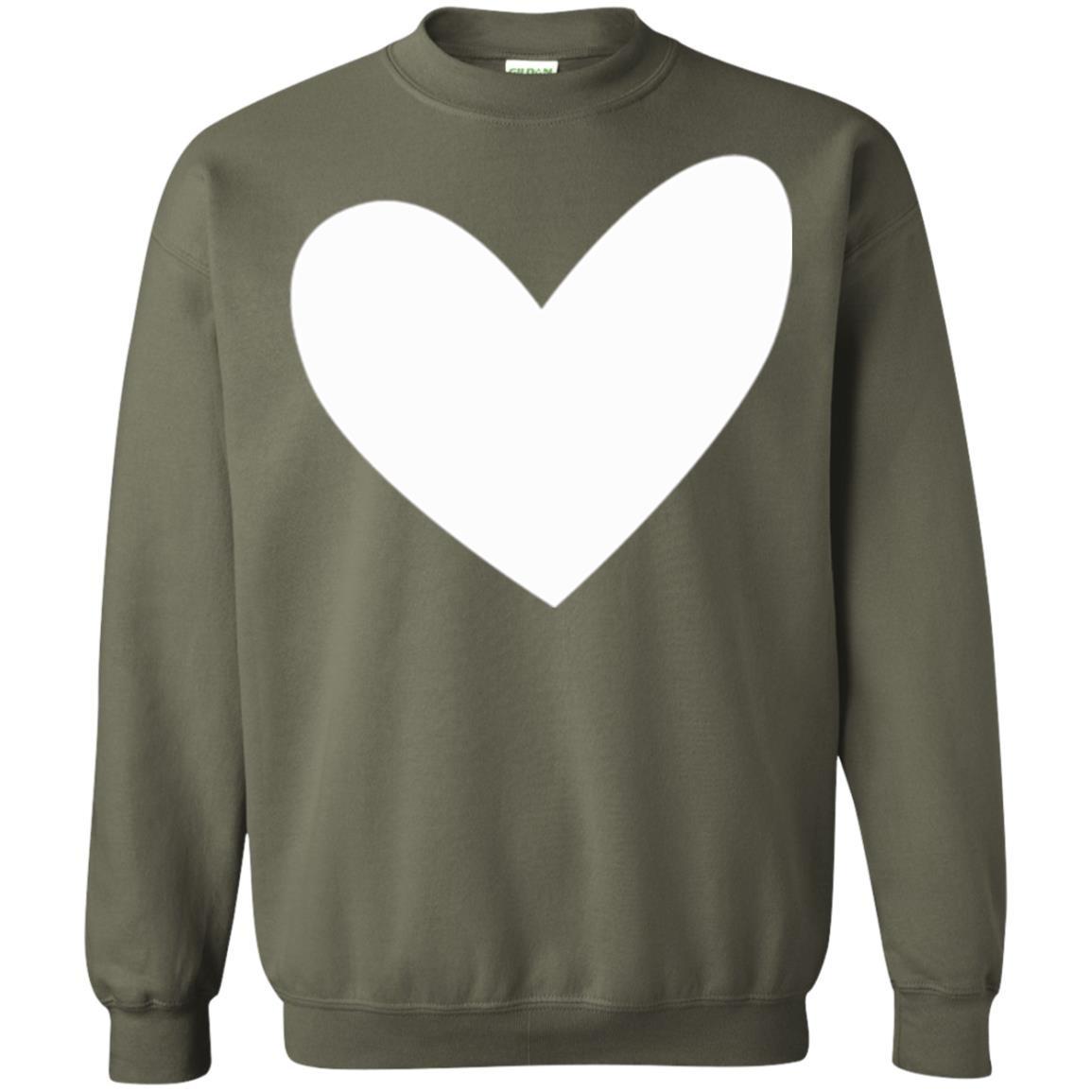 All About Heart T-shirt Cute Heart For Valentine Military Green