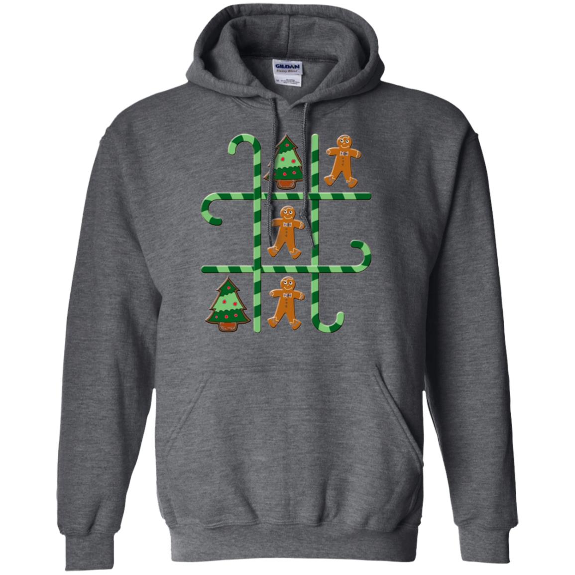 Christmas T-shirt Tic Tac Toe Board Game Dark Heather