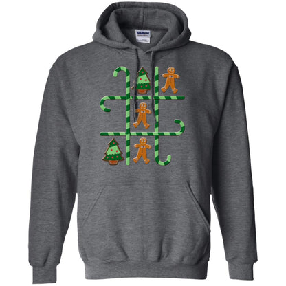 Christmas T-shirt Tic Tac Toe Board Game Dark Heather