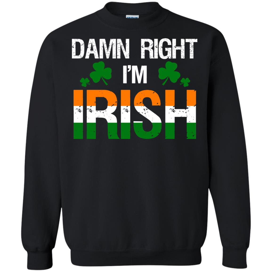 Damn Right I_m Irish Shirt Black