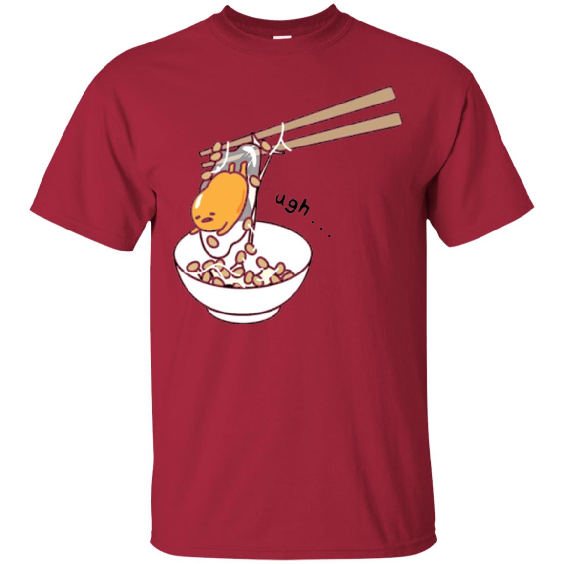 Gudetama Chopsticks T-shirt Cardinal