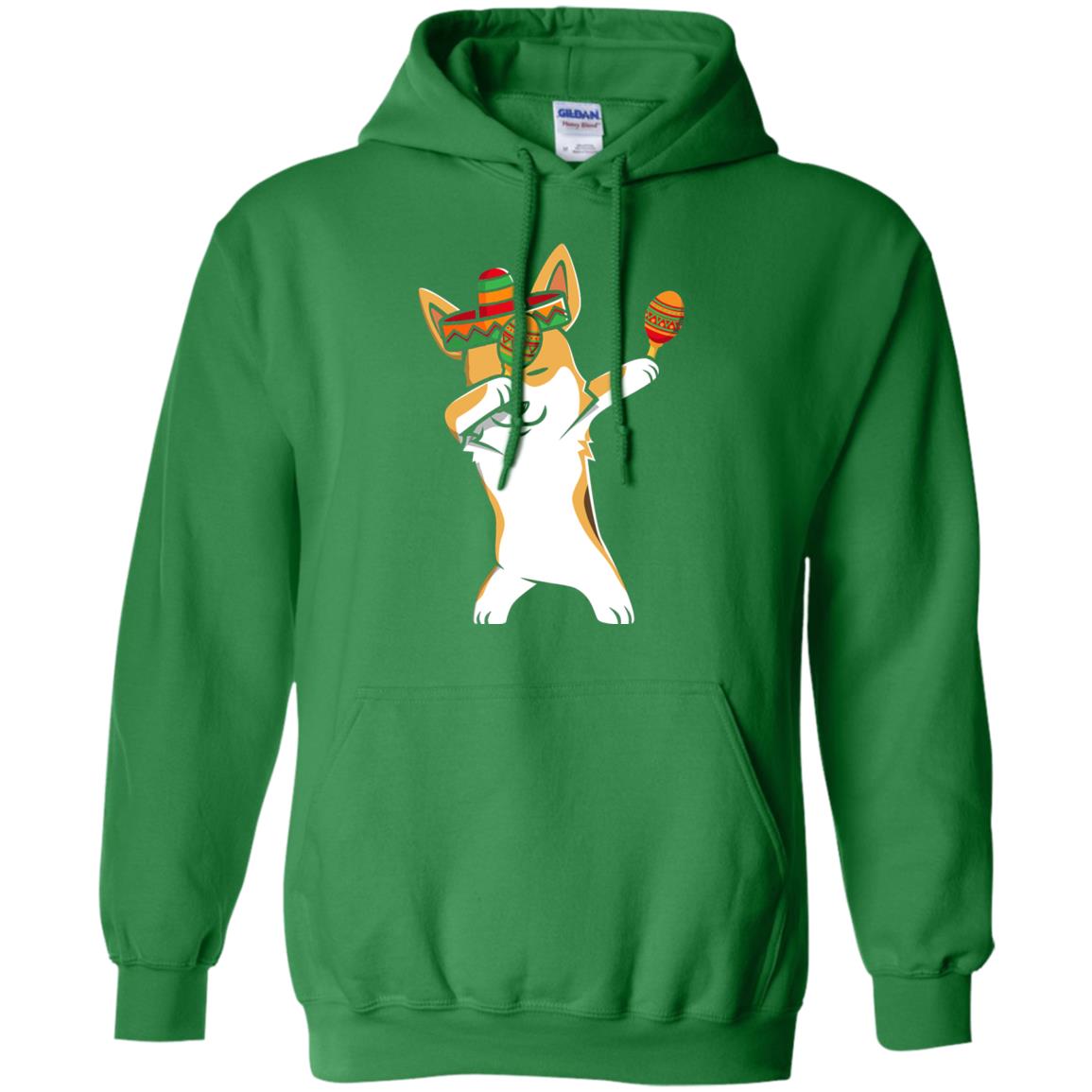 Dabbing Corgi Funny Cinco De Mayo T-shirt Irish Green
