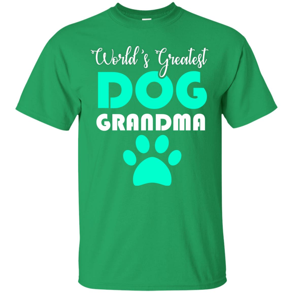 World_s Greatest Dog Grandma Cool Shirt For Mama Love Dogs Irish Green