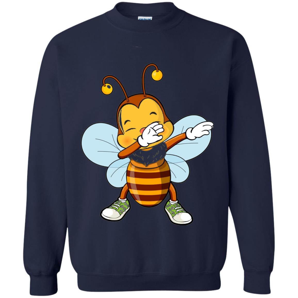 Dabbing Bee Dab Dancing Beekeeping Bee Lover T-shirt Navy