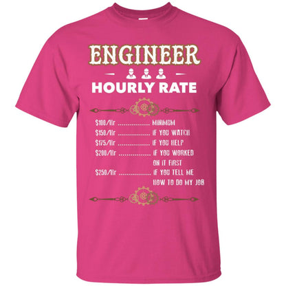 Engineer Hourly Rate Shirt For Mens Or Womens Heliconia
