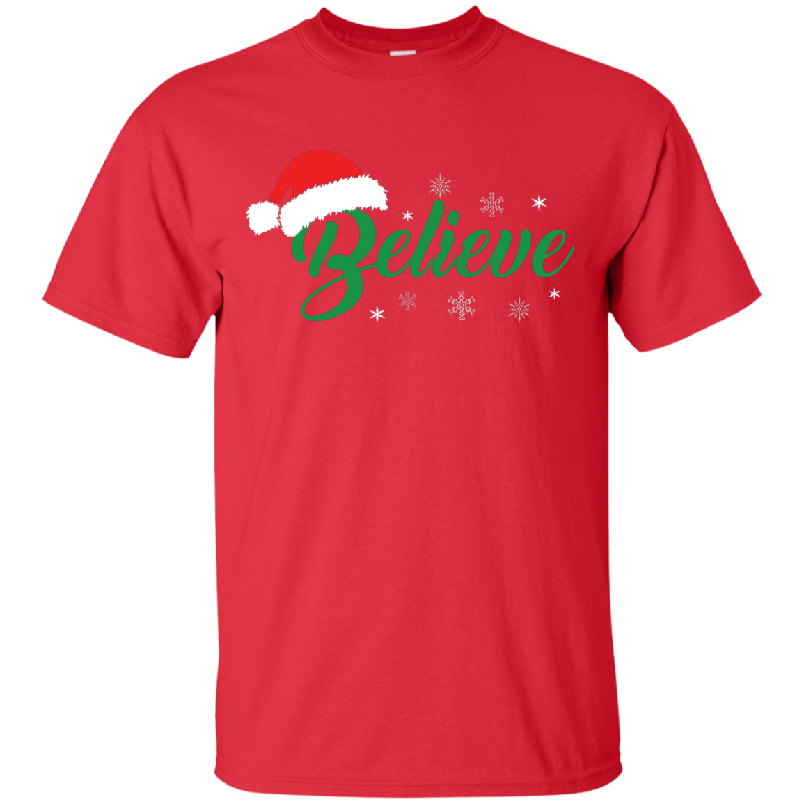 Christmas T-Shirt Believe In Santa Red